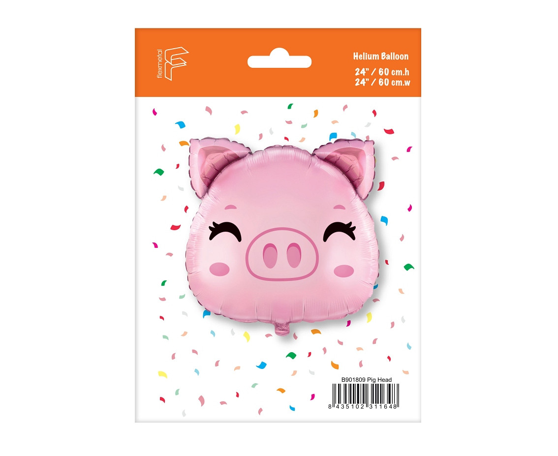 Foil balloon 24" FX Piggy, packed EOL