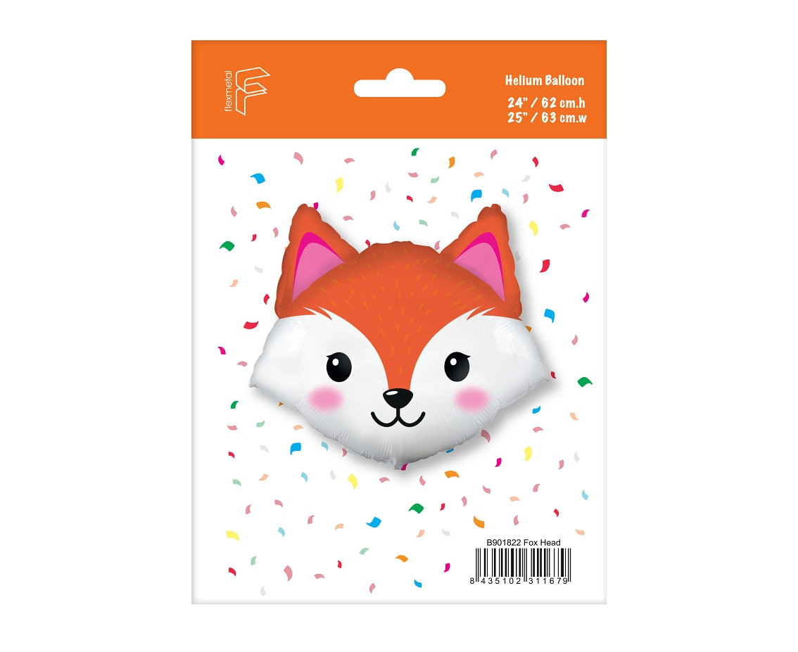 Foil balloon 24" FX - Fox, packed EOL