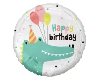 Foil balloon Little Crocodile (Happy Birthday), 18" EOL
