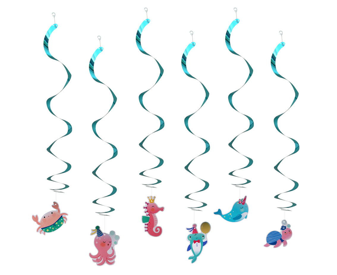 Underwater World hanging decoration, 6 pcs