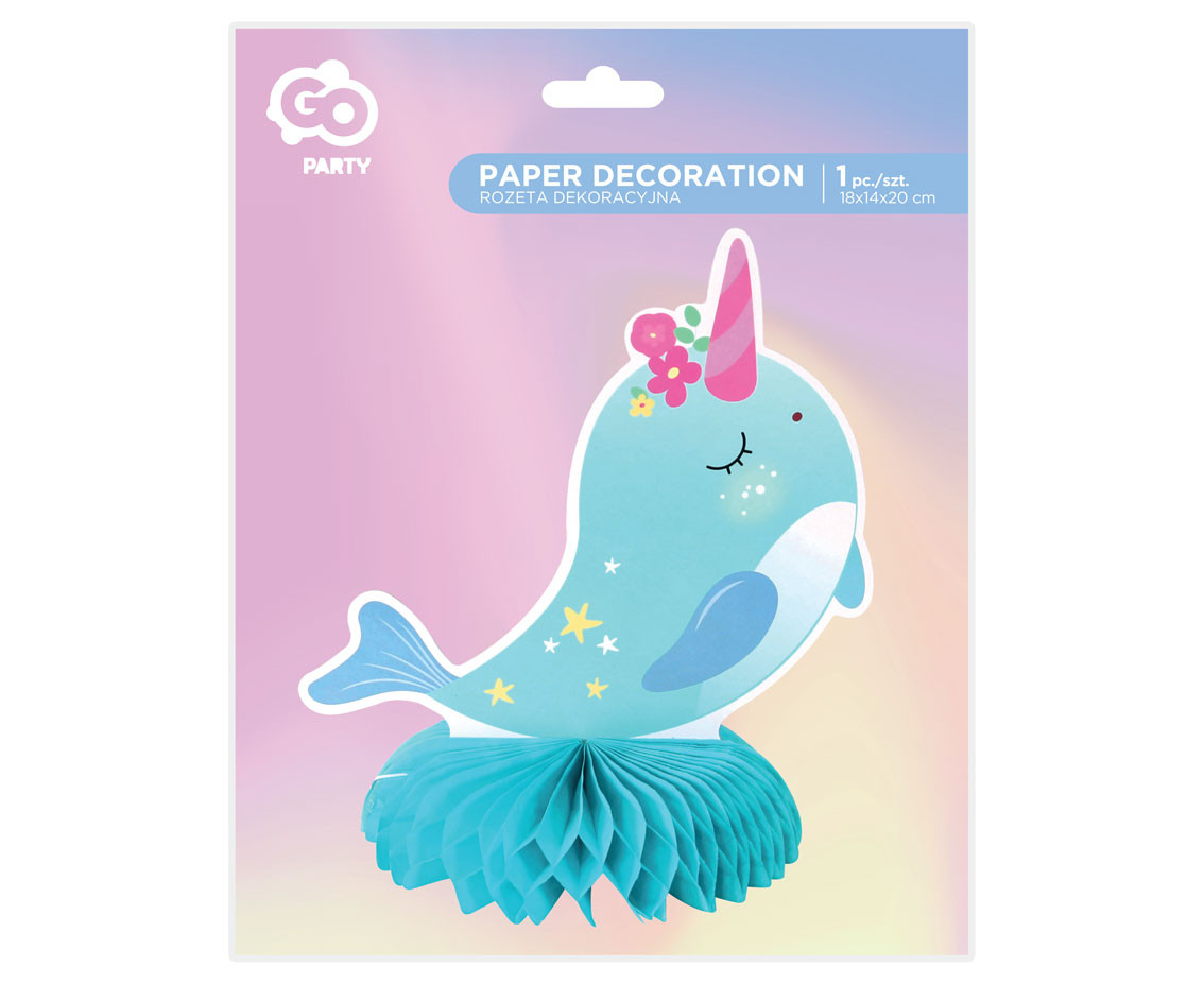 Whale paper decoration, size 18 x 14 x 20 cm
