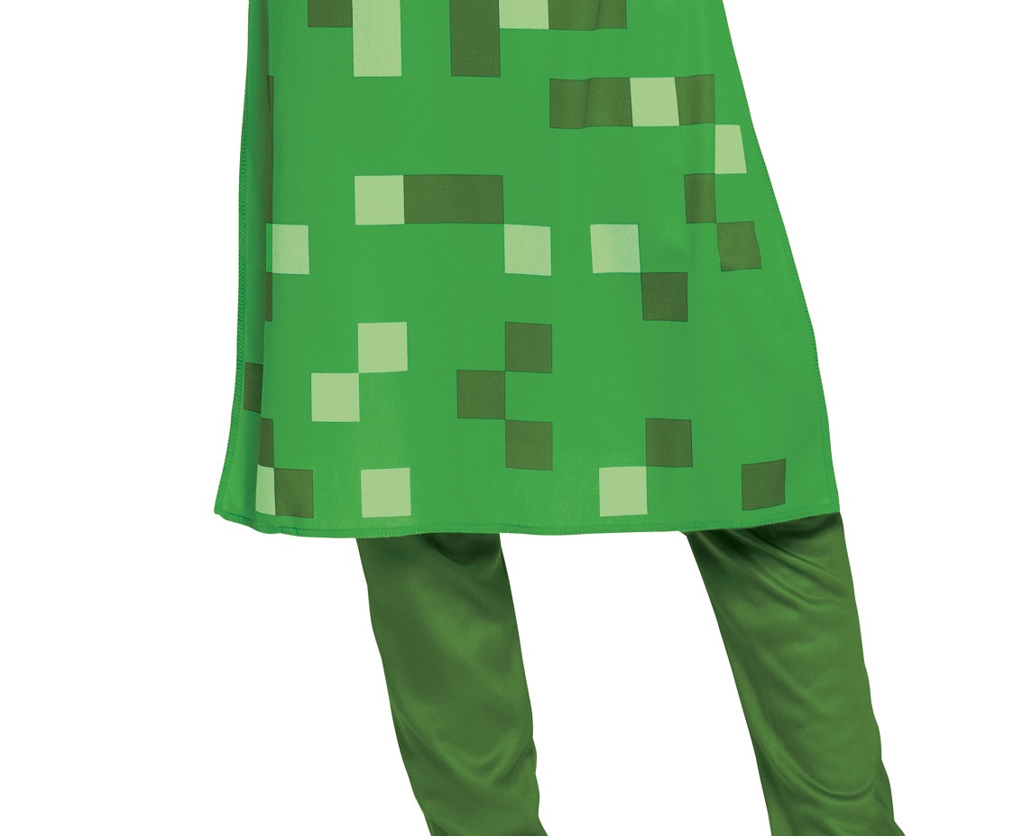 Creeper Classic Girl role-play costume - Minecraft (licensed), size M (7-8 yrs)