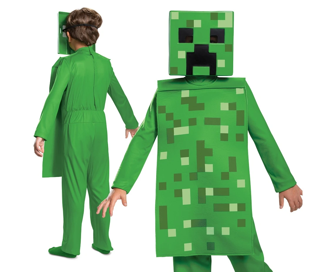 Creeper Classic role-play jumpsuit - Minecraft (licensed), size S (4-6 yrs)