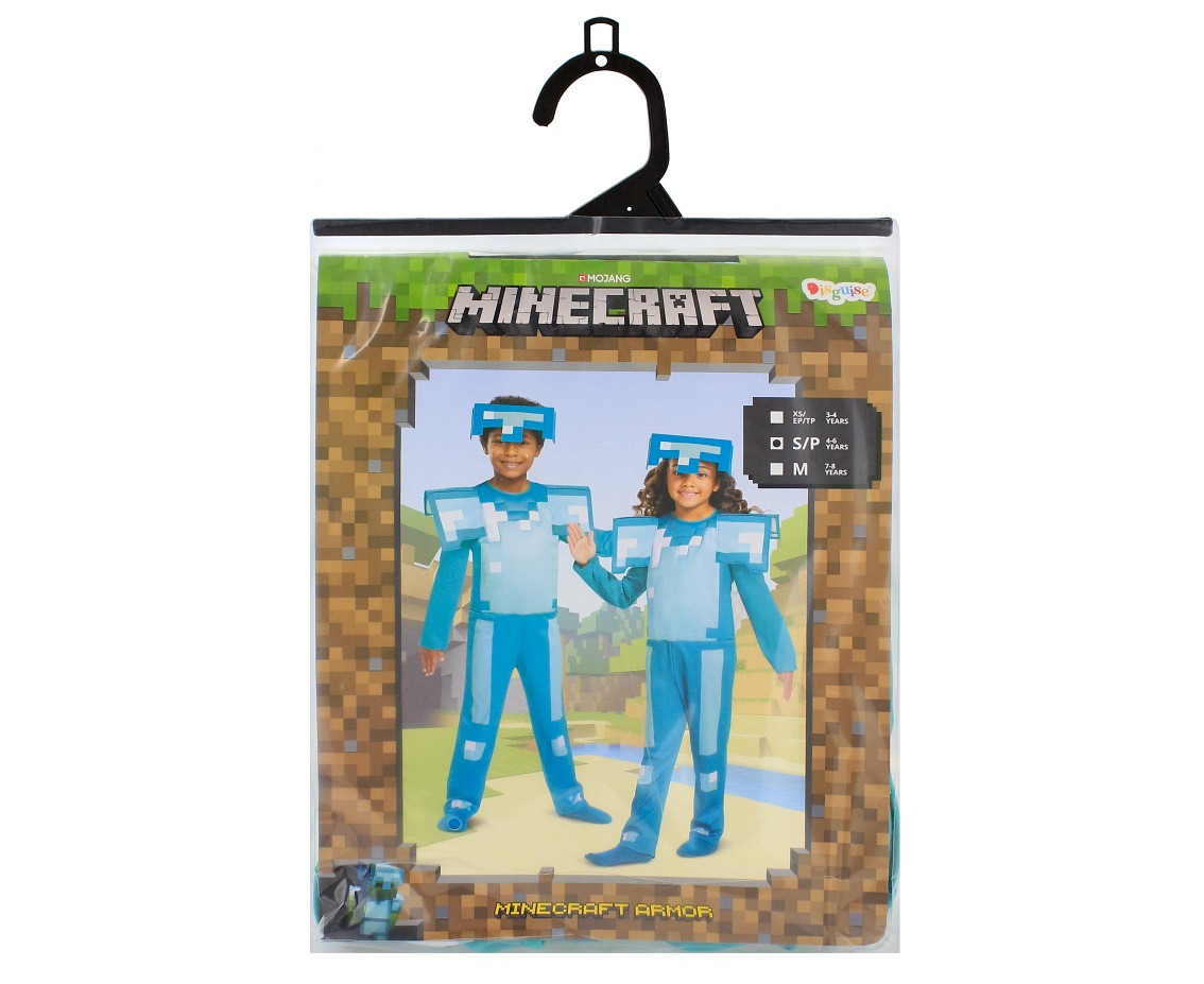 Armor Fancy role-play costume - Minecraft (licensed), size S (4-6 yrs)