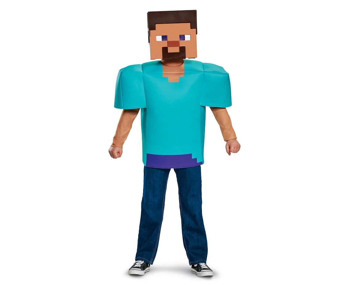 Steve Classic role-play costume - Minecraft (licensed), size M (7-8 yrs)