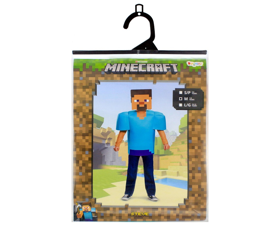 Steve Classic role-play costume - Minecraft (licensed), size M (7-8 yrs)