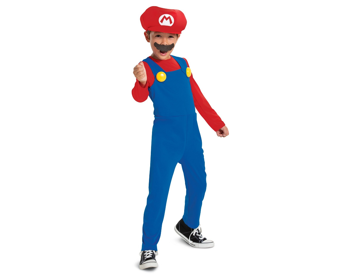 Super Mario Fancy role-play costume Nintendo (licensed), size M (7-8 yrs)
