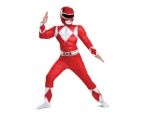 Red Ranger Classic Muscle role-play costume - Power Rangers (licensed), size M (7-8 yrs)