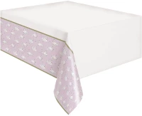 Foil table cover Swan Birthday, 137 x 213 cm EOL