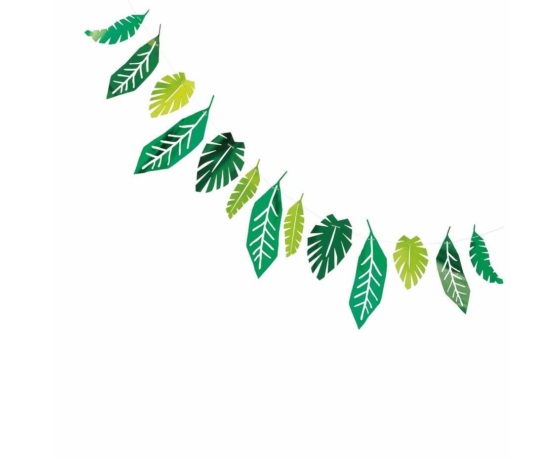 Foil garland Safari Leaves, 213 cm