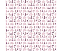 Gift wrapping paper Floral Elephant, pink, 76 x 152 cm EOL