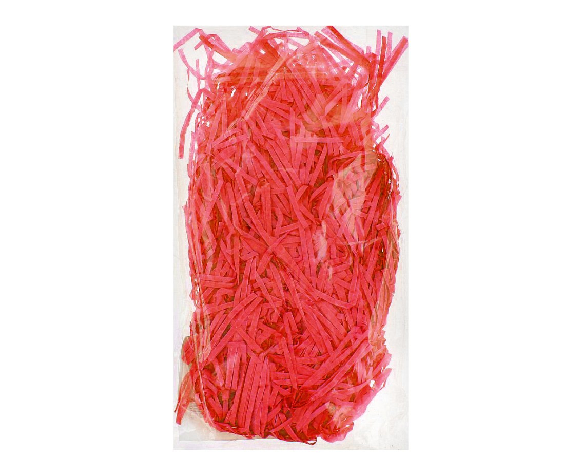 Shred paper decoration, 30g, red