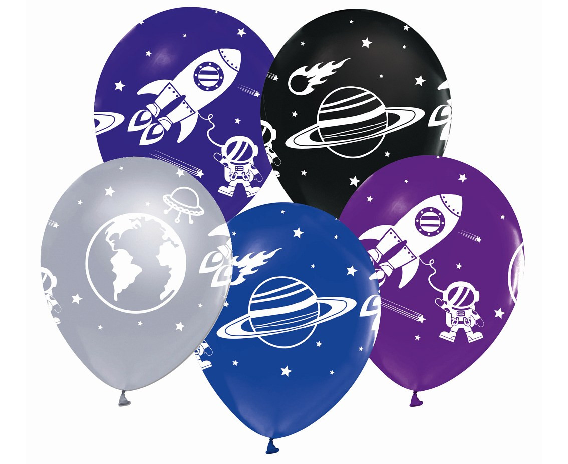Universe balloon, 12"/ 5 pcs