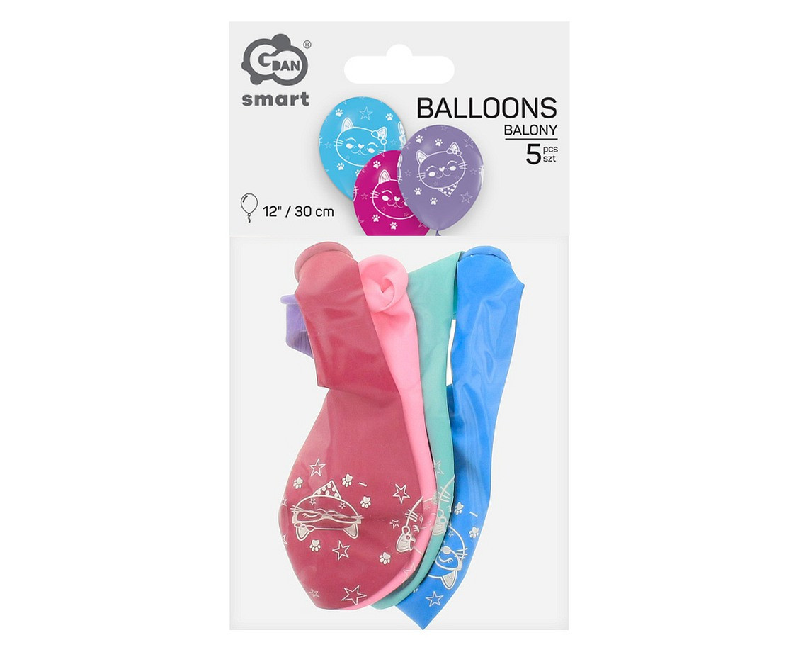 Cats balloon, 12"/ 5 pcs