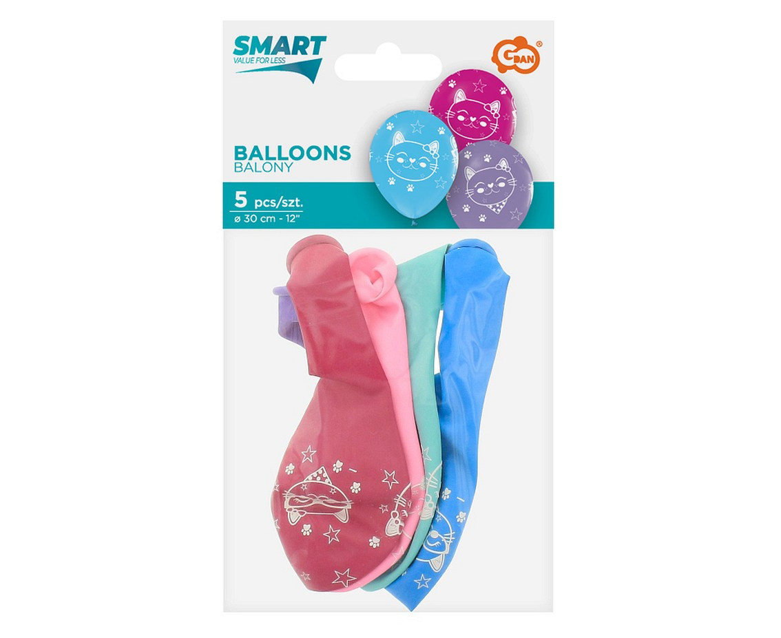 Cats balloon, 12"/ 5 pcs