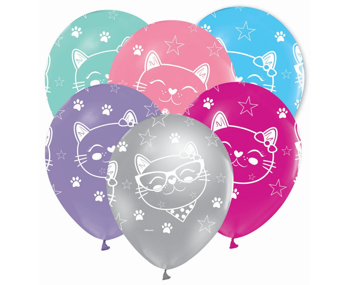 Cats balloon, 12"/ 5 pcs