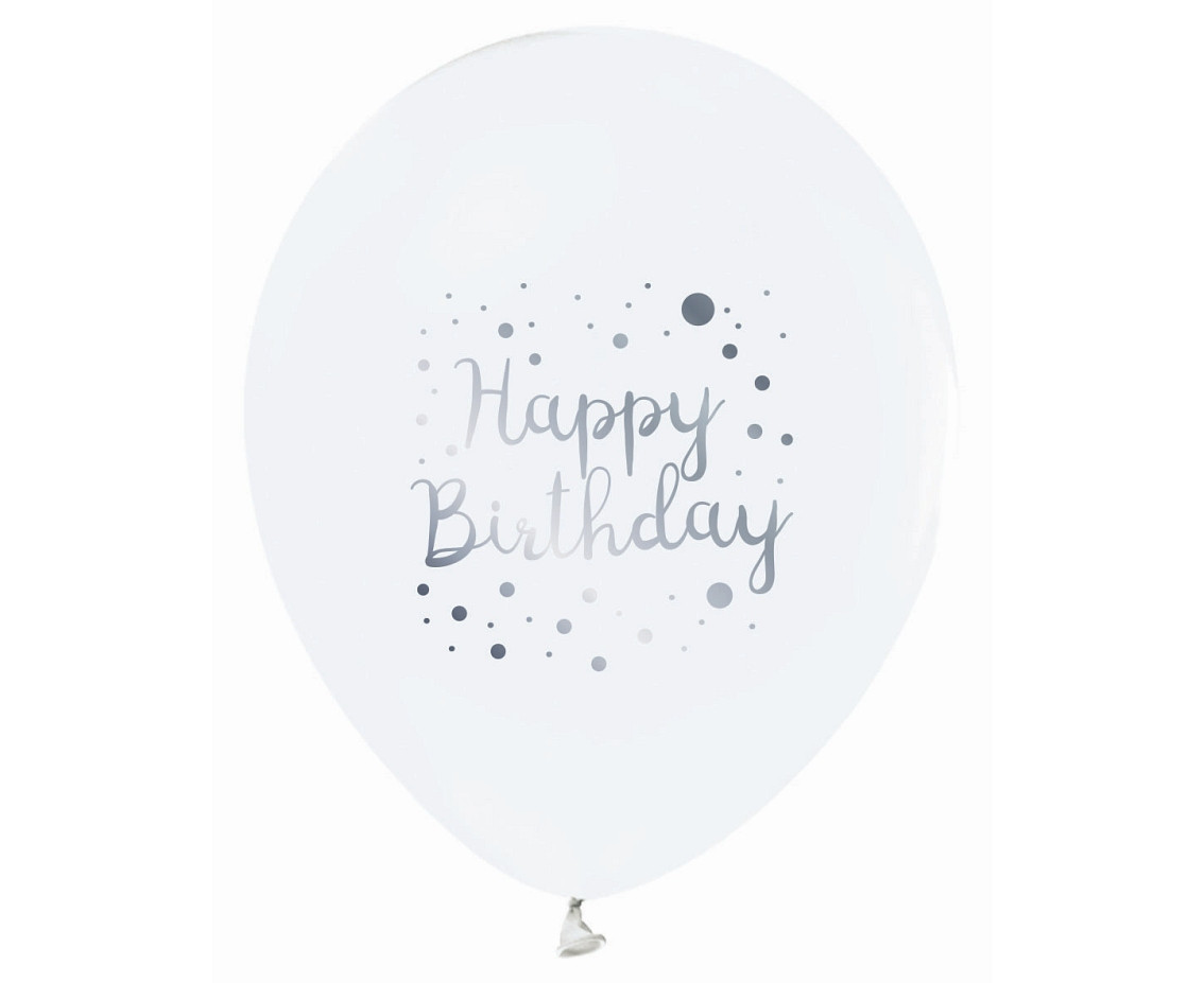 Happy Birthday balloon, 12"/ 5 pcs
