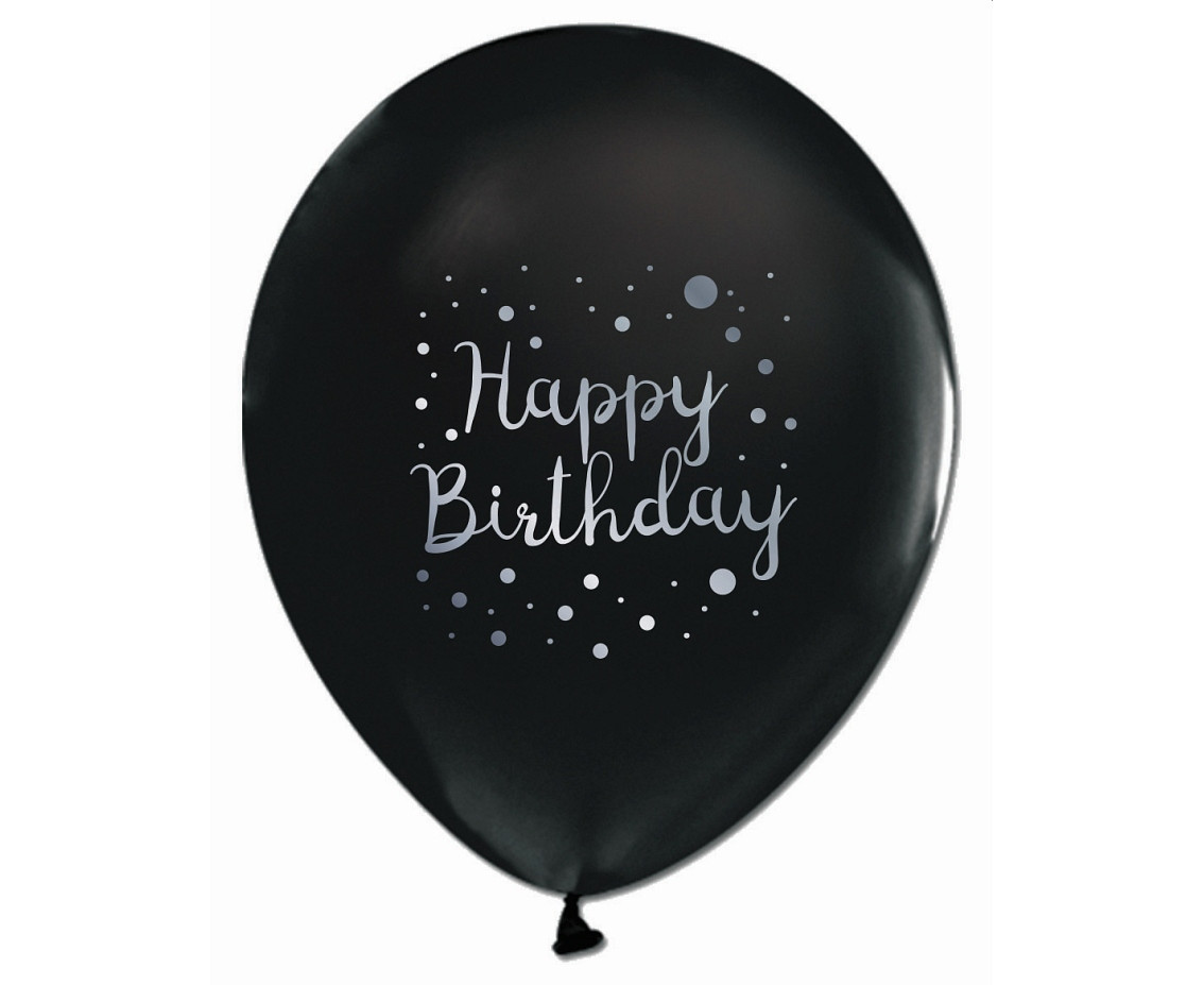Happy Birthday balloon, 12"/ 5 pcs