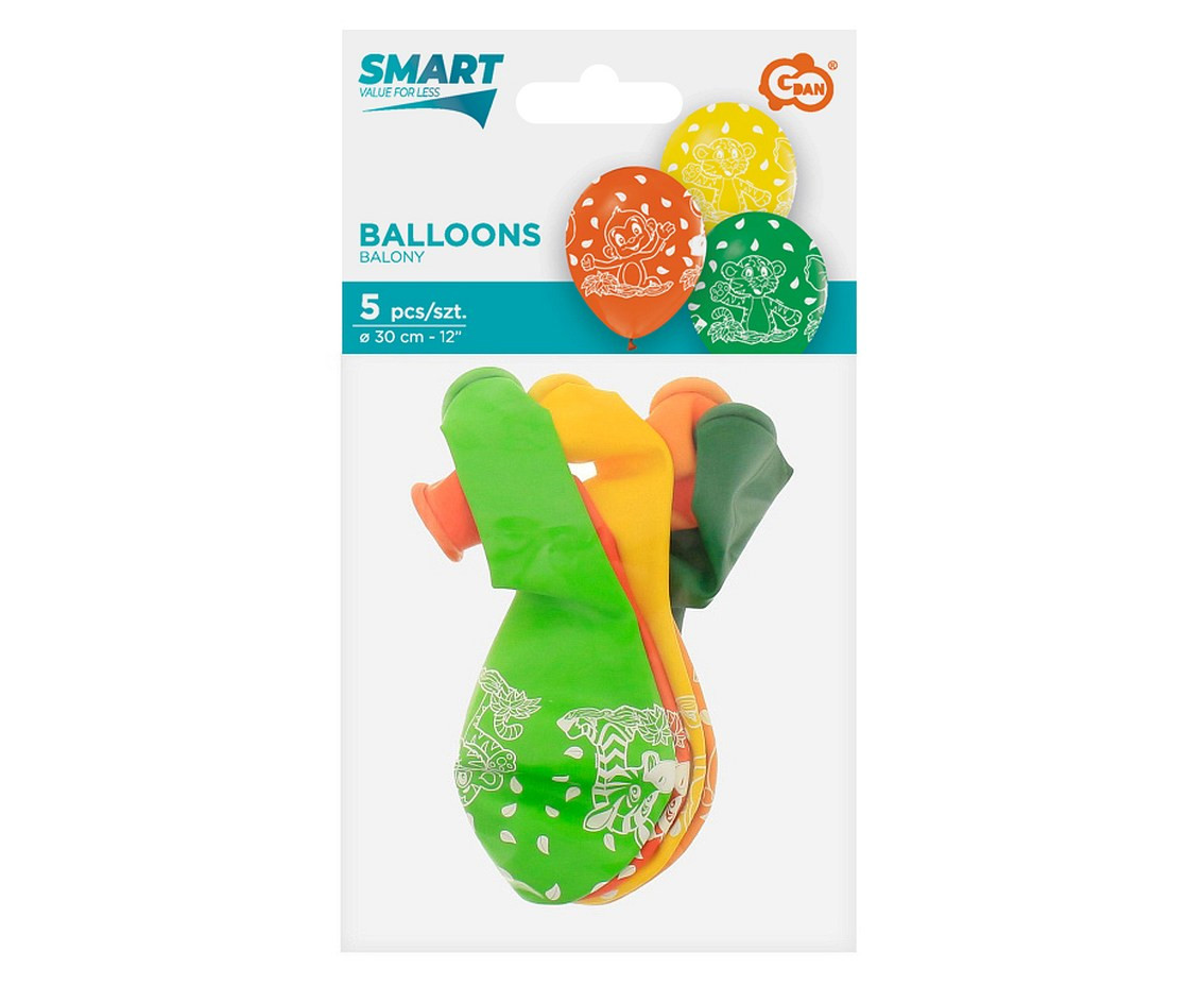 Animals balloon, 12"/ 5 pcs