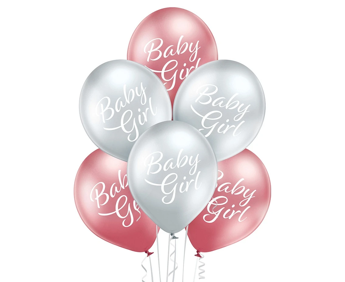 Balloons Belbal 12", D11, baby girl, 6pcs