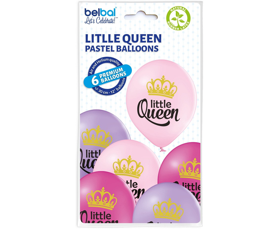 Balloons Belbal 12", D11, little queen mix, 6pcs
