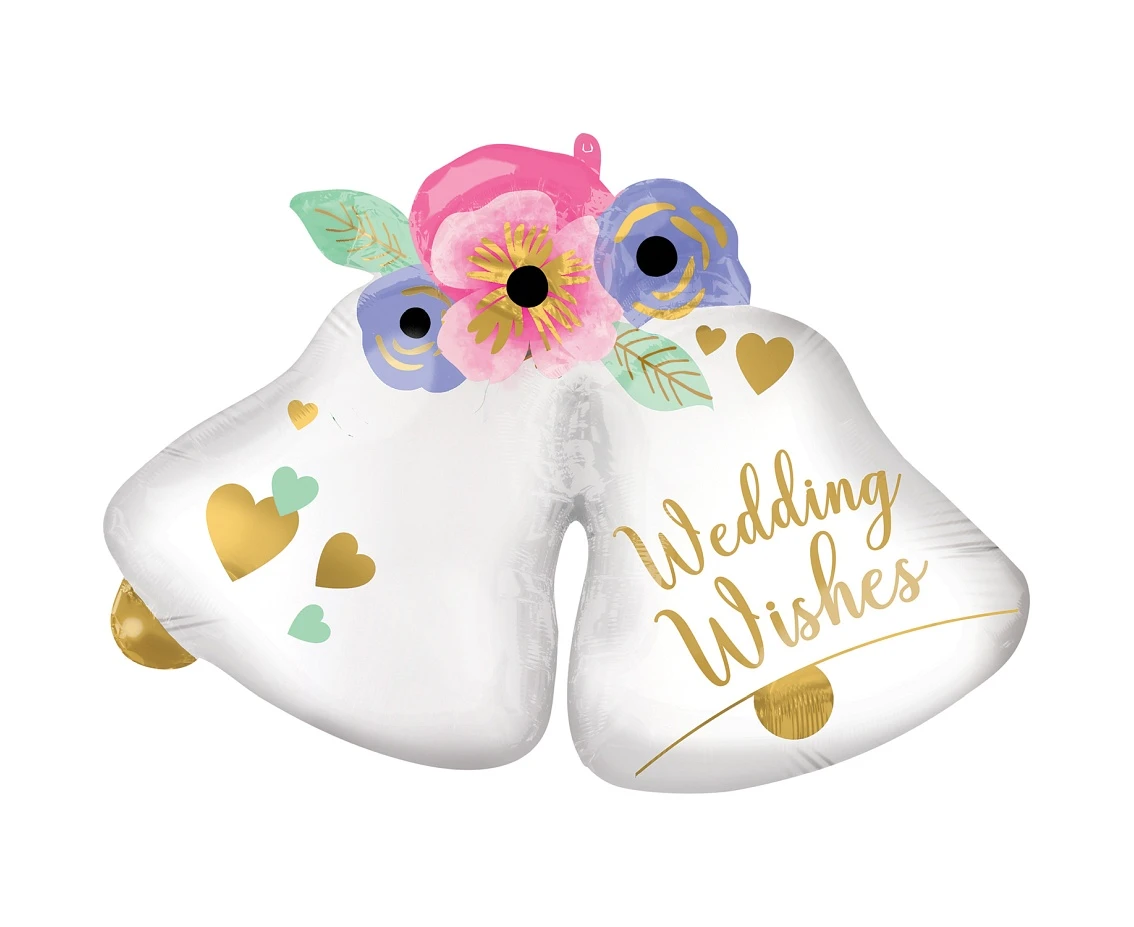 SuperShape Wedding Bells Foil Balloon P35 Packaged EOL