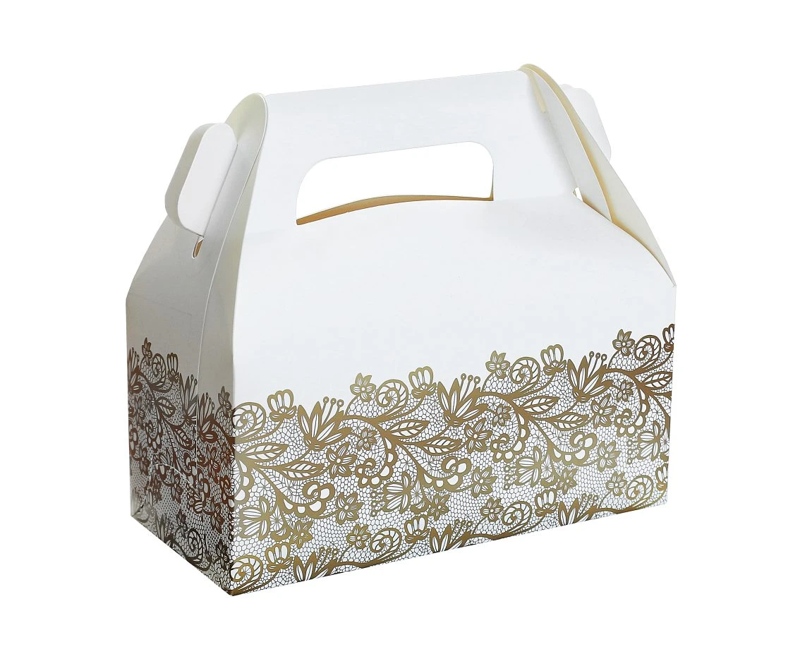Cake paper boxes W&C, gold printing, 20x10x10 cm, 6 pcs EOL