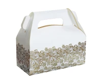 Cake paper boxes W&C, gold printing, 20x10x10 cm, 6 pcs EOL