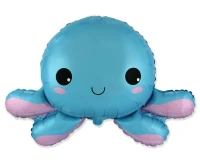 Foil balloon 24" FX - Happy octopus,  unpacked (flat)