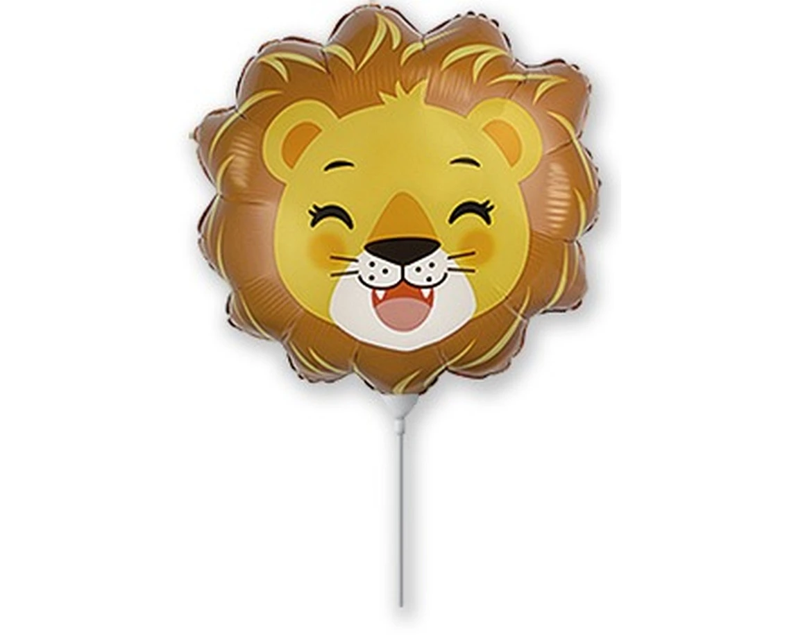 Foil balloon 14" FX - Lion (head),  unpacked (flat)