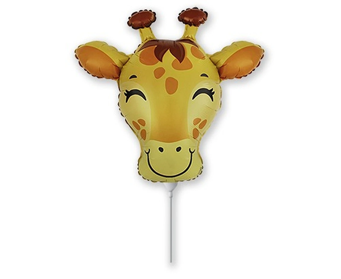 Foil balloon 14" FX - Giraffe (head),  unpacked (flat)