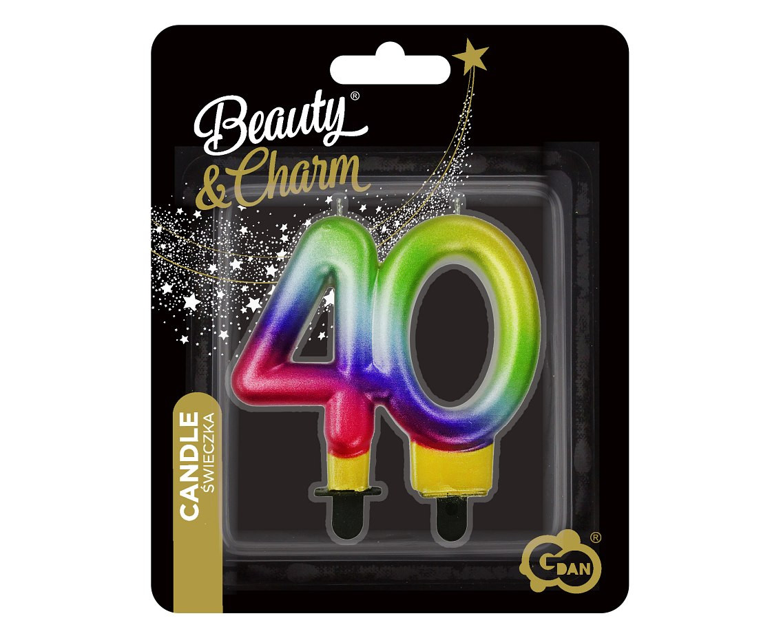 B&C Galaxy number candle - 40, 7.5 cm EOL