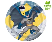 Paper plates Batman, 23 cm, 8 pcs (plastic-free) EOL
