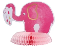 B&G Baby Girl centerpiece - Elephant, light pink, 14 x 18 cm EOL