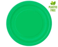 Paper plates, green, 23 cm, 8 pcs (plastic-free)