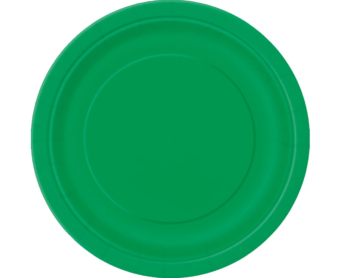 Paper plates, green, 18 cm , 8 pcs