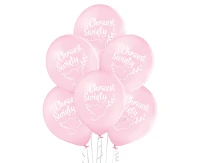 Balloons Belbal 12", D11, holy baptism pink, 6pcs