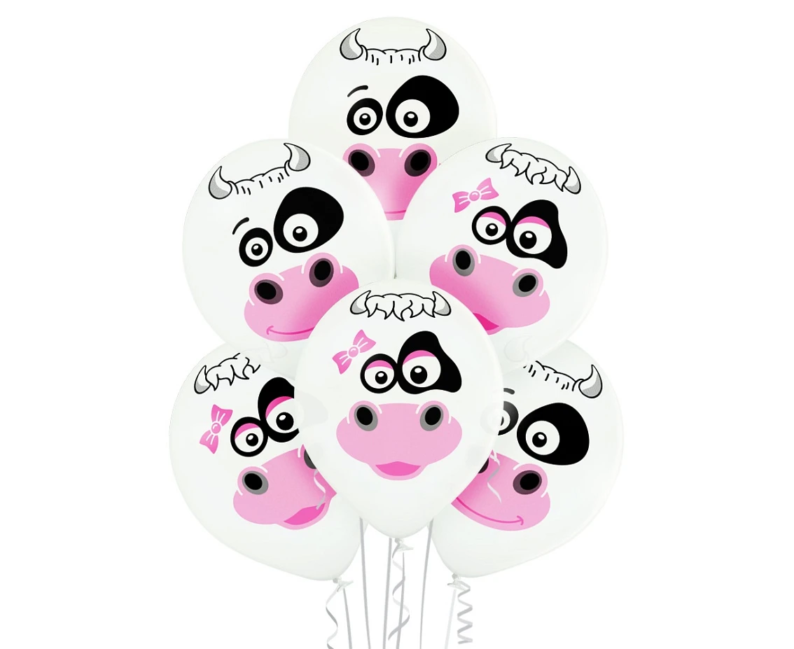 Balloons Belbal 12", D11, cows, 6pcs