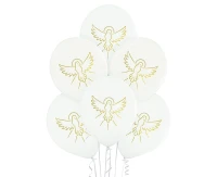 Balloons Belbal 12", D11, dove, 6pcs (1st communion)