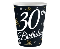 Paper cups B&C 30th Birthday, 250 ml/ 6 pcs