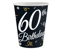 Paper cups B&C 60th Birthday, 250 ml/ 6 pcs