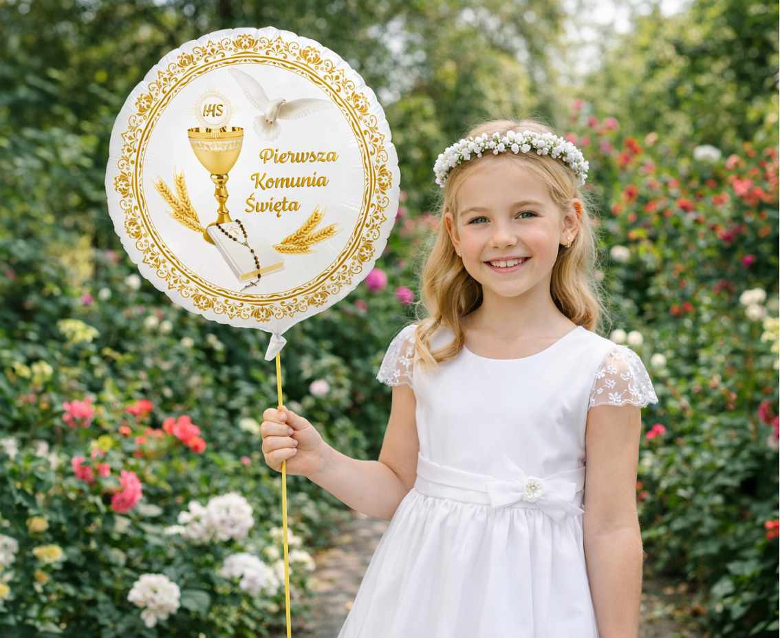 Foil balloon 1st Communion, 45 cm EOL