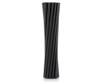 Paper drinking straws, black, 6x197 mm / 250 pcs