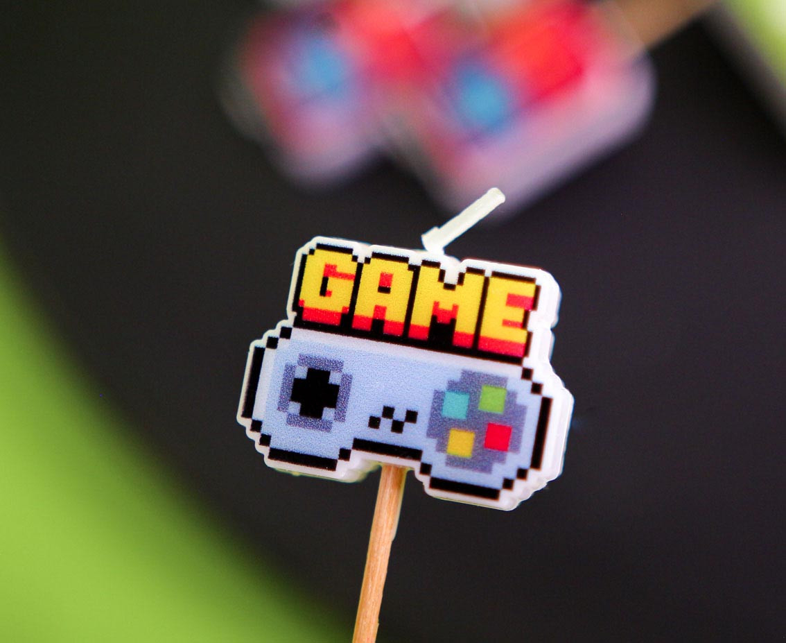 Pick candles Game On, total length 7 cm, 5 pcs