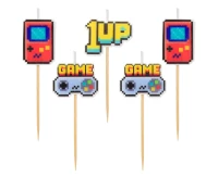 Pick candles Game On, total length 7 cm, 5 pcs