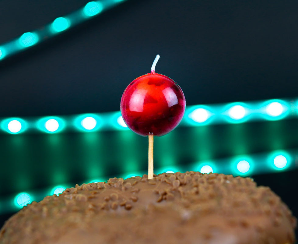 Pick candles Planets, total length 7 cm, 5 pcs