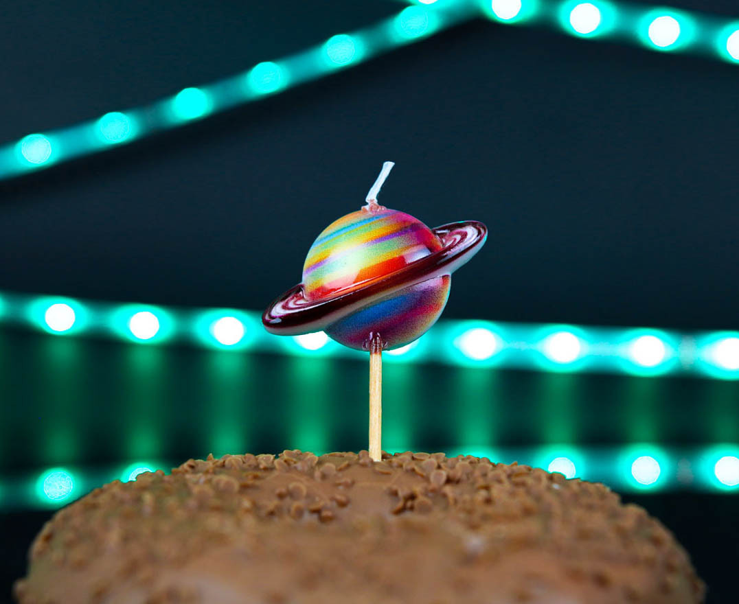 Pick candles Planets, total length 7 cm, 5 pcs
