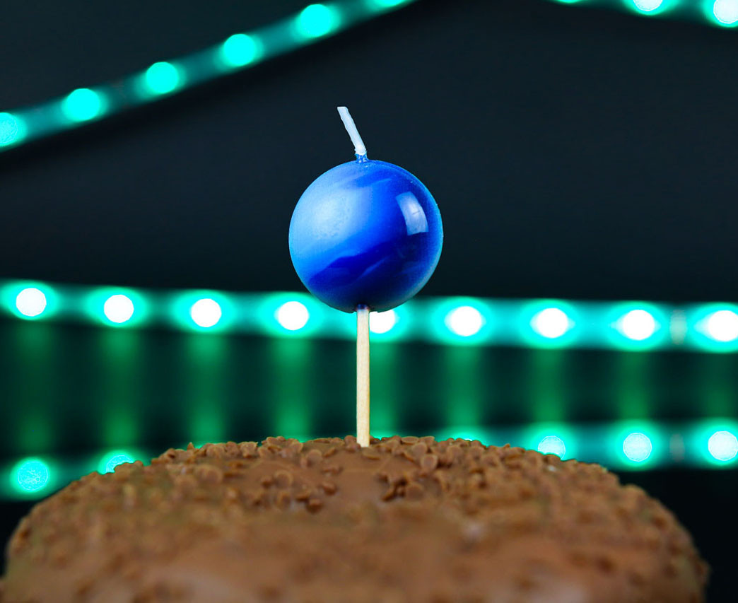 Pick candles Planets, total length 7 cm, 5 pcs
