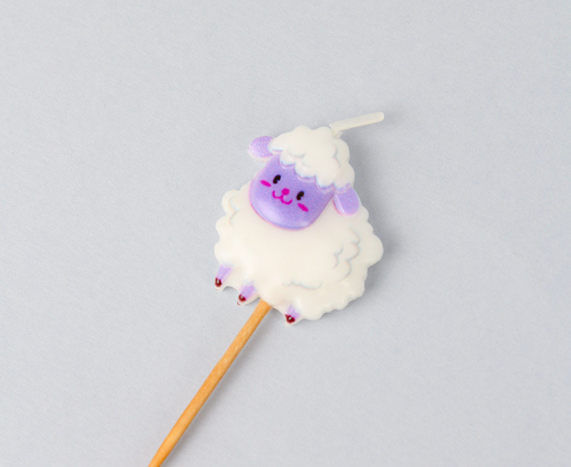 Pick candles Farm, total length 7 cm, 5 pcs