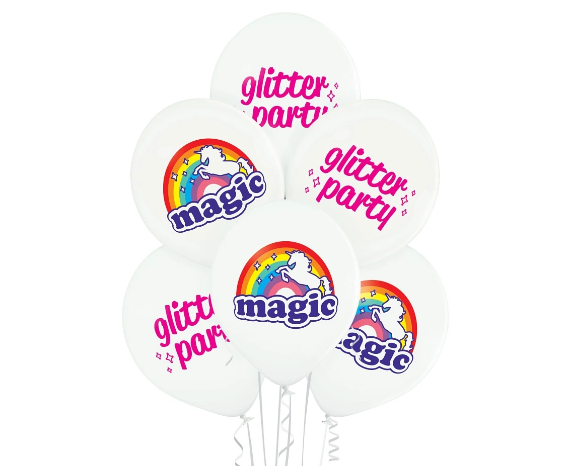 Balloons Belbal 12", D11, magic unicorn balloon, 6pcs